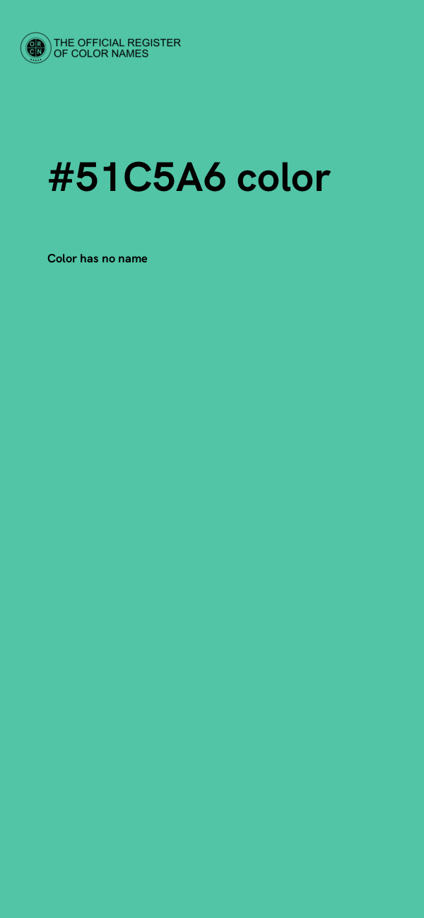 #51C5A6 color image