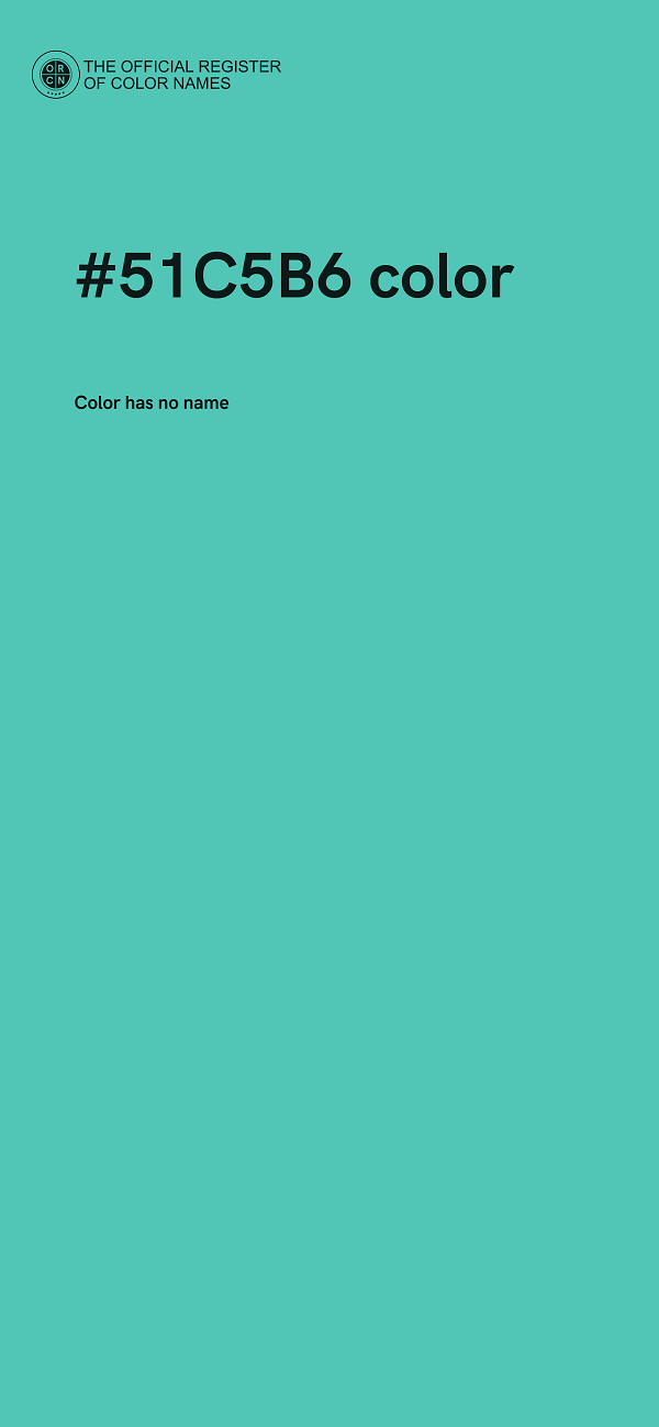 #51C5B6 color image