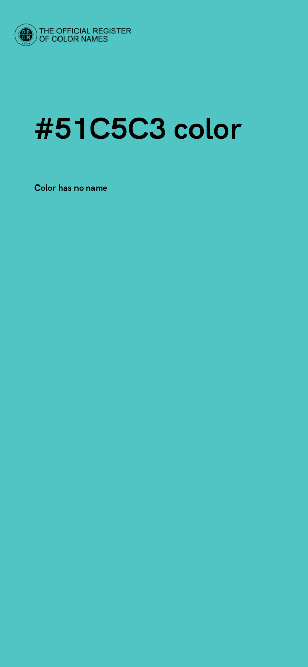 #51C5C3 color image