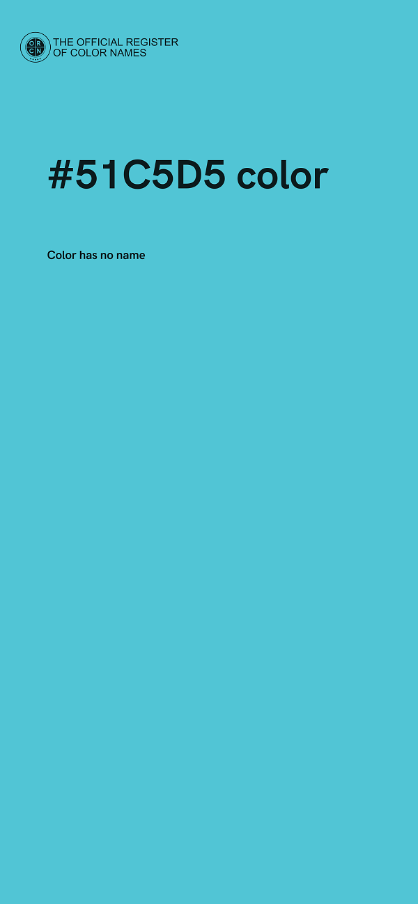 #51C5D5 color image