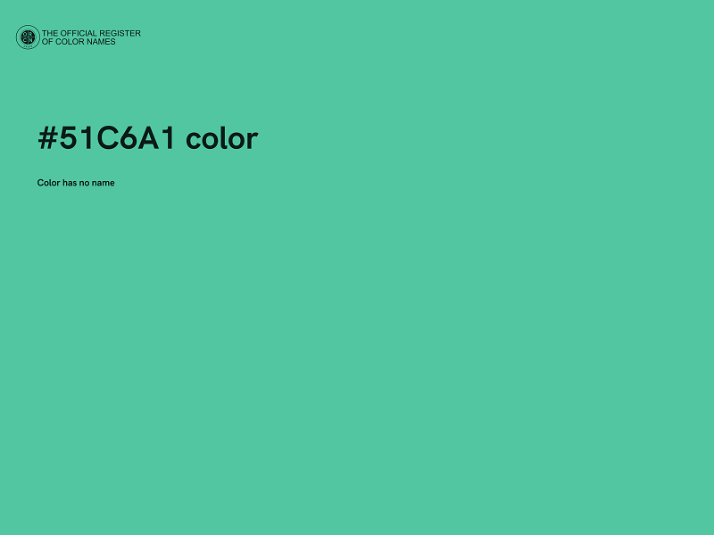 #51C6A1 color image
