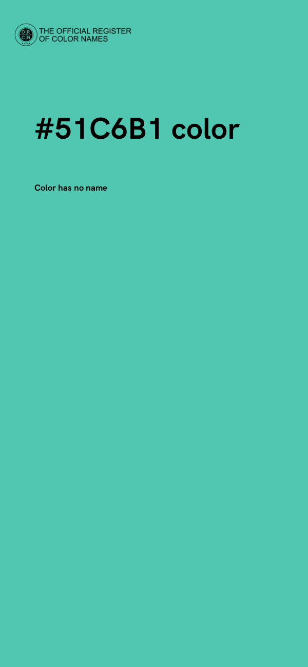 #51C6B1 color image