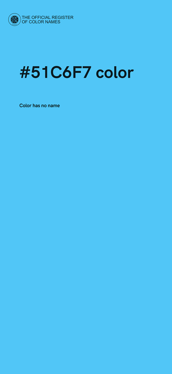 #51C6F7 color image