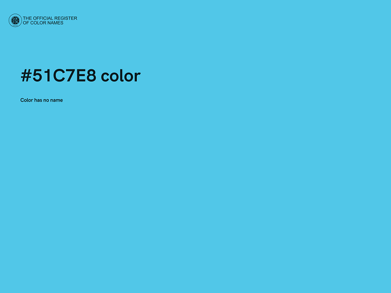 #51C7E8 color image