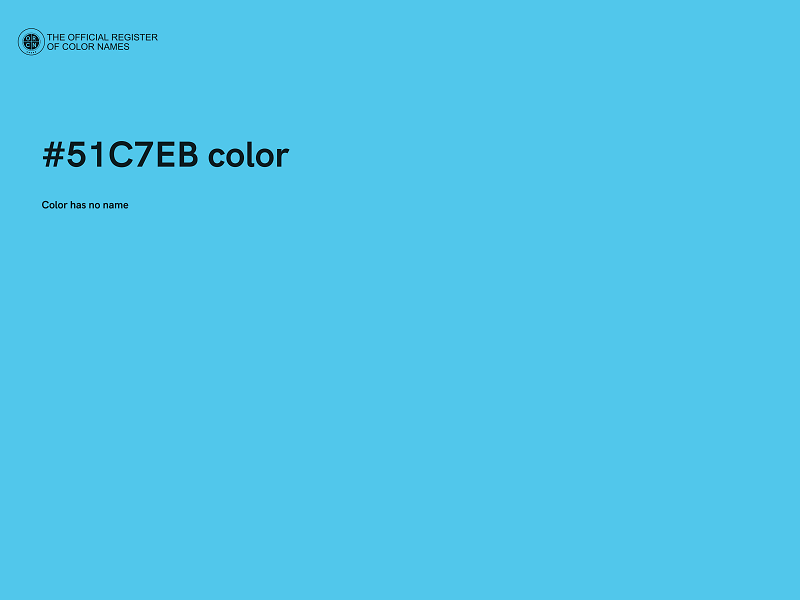 #51C7EB color image