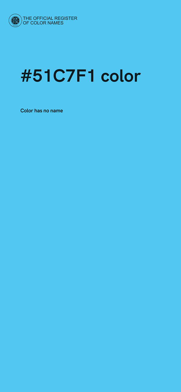 #51C7F1 color image