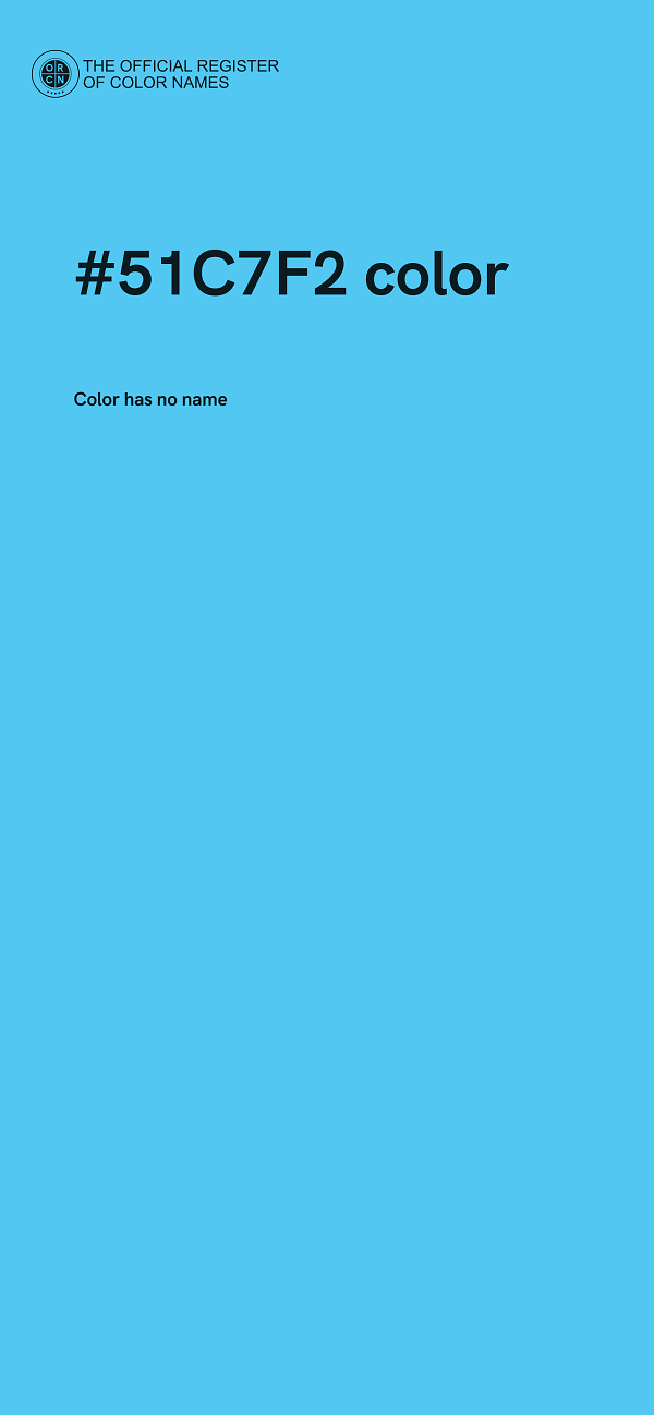 #51C7F2 color image