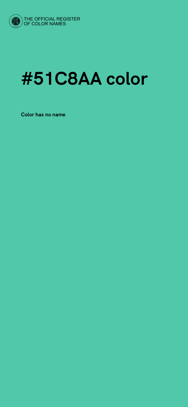 #51C8AA color image