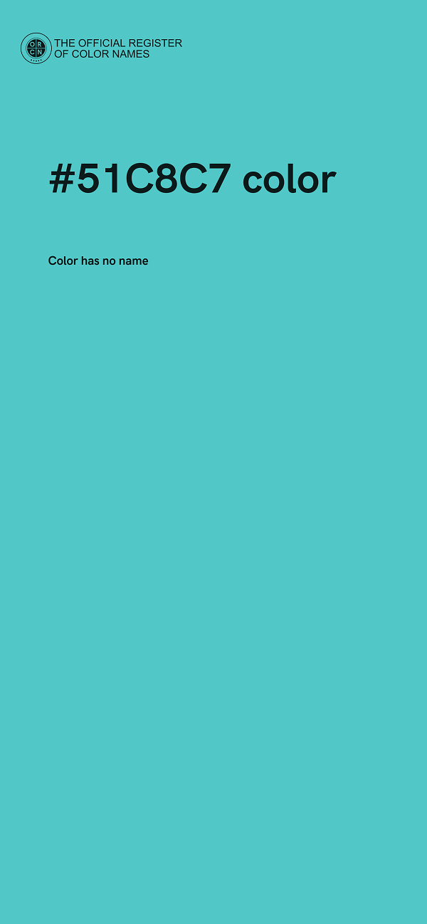 #51C8C7 color image
