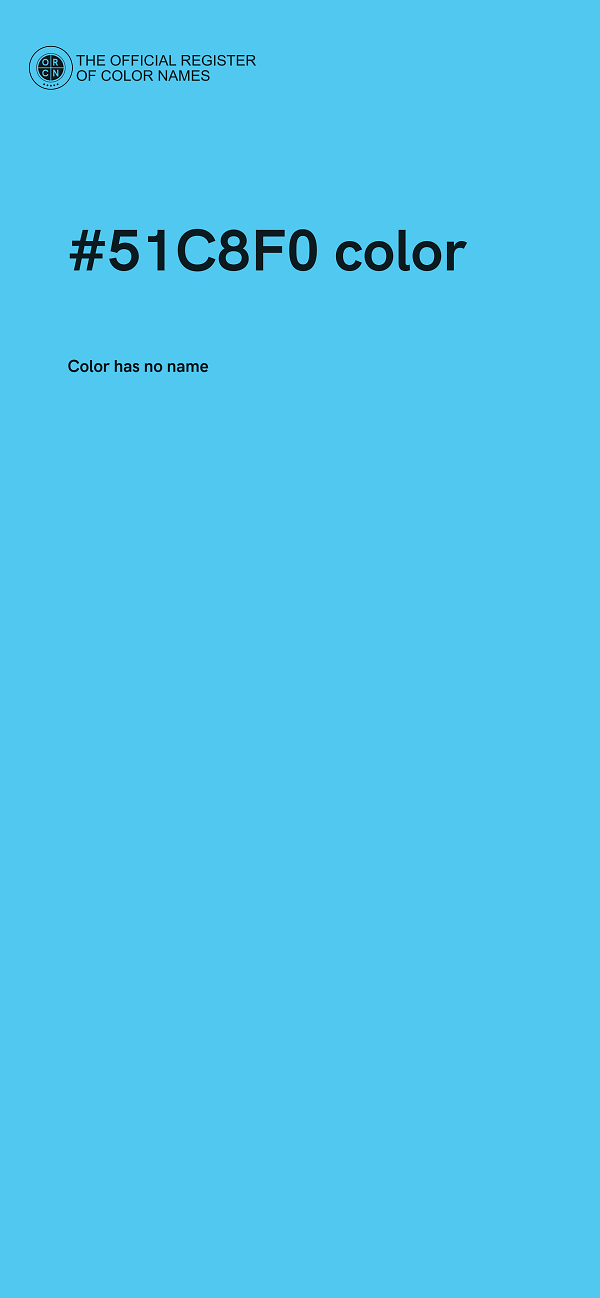 #51C8F0 color image