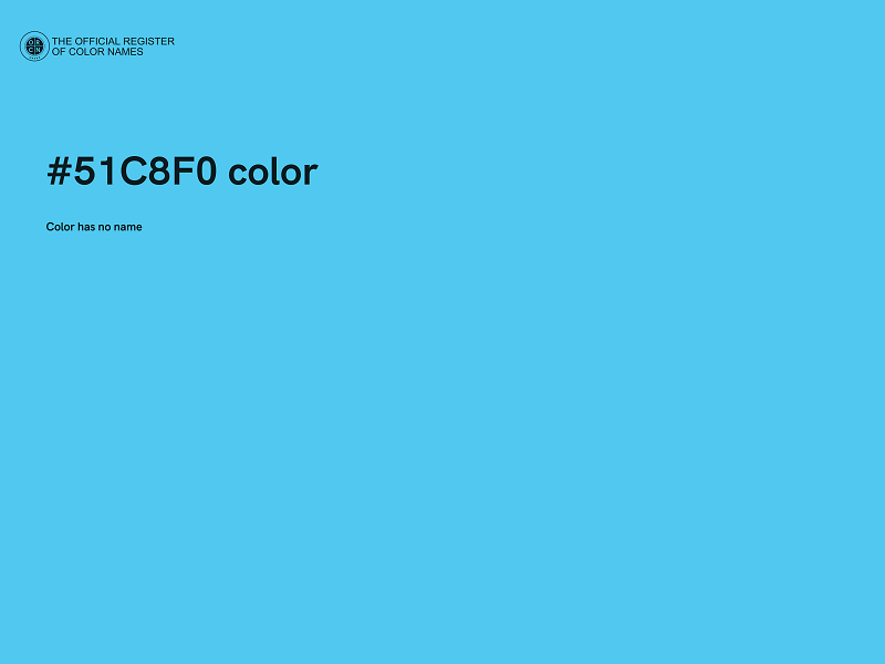 #51C8F0 color image