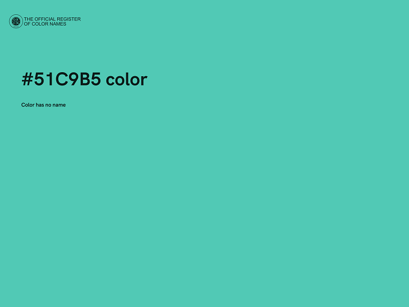 #51C9B5 color image