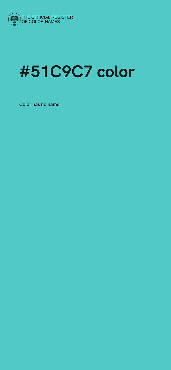 #51C9C7 color image