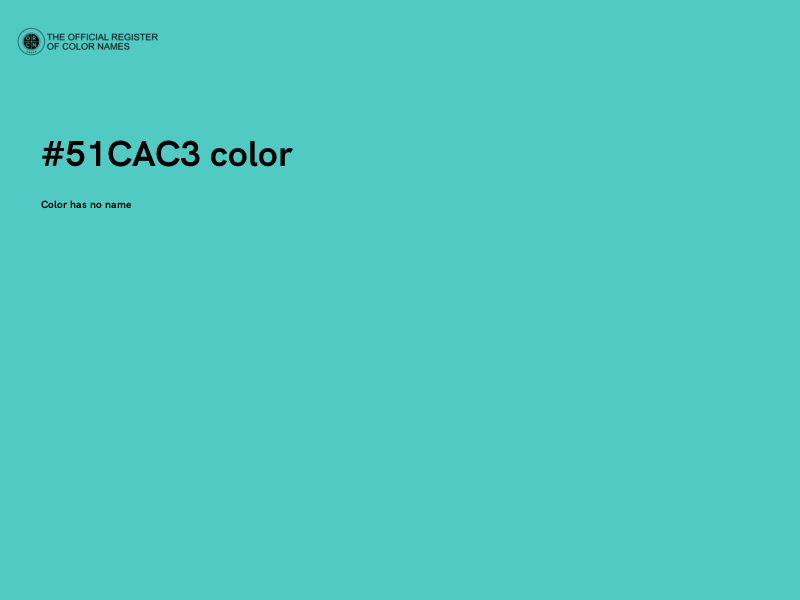 #51CAC3 color image