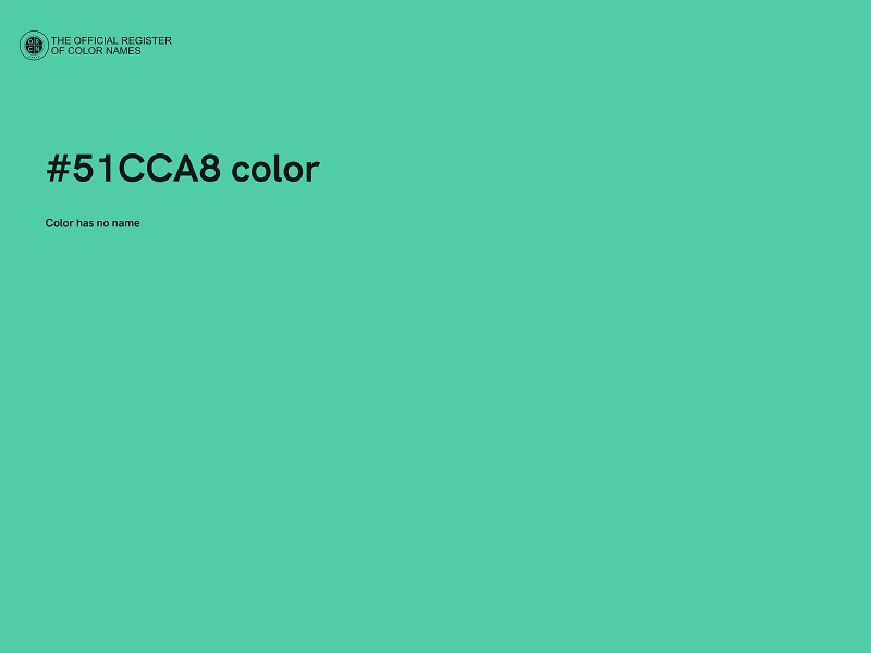 #51CCA8 color image