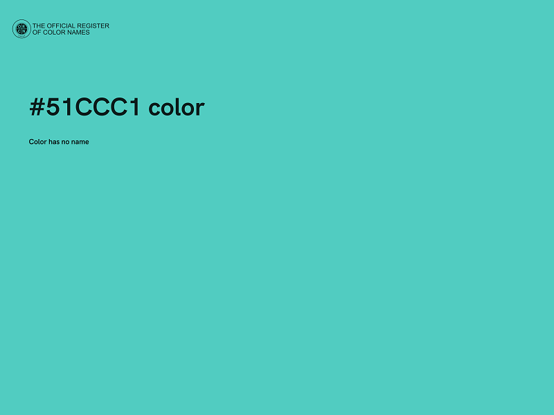 #51CCC1 color image