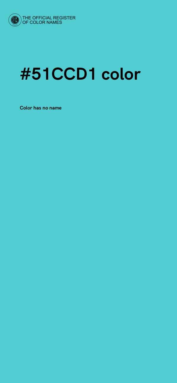 #51CCD1 color image