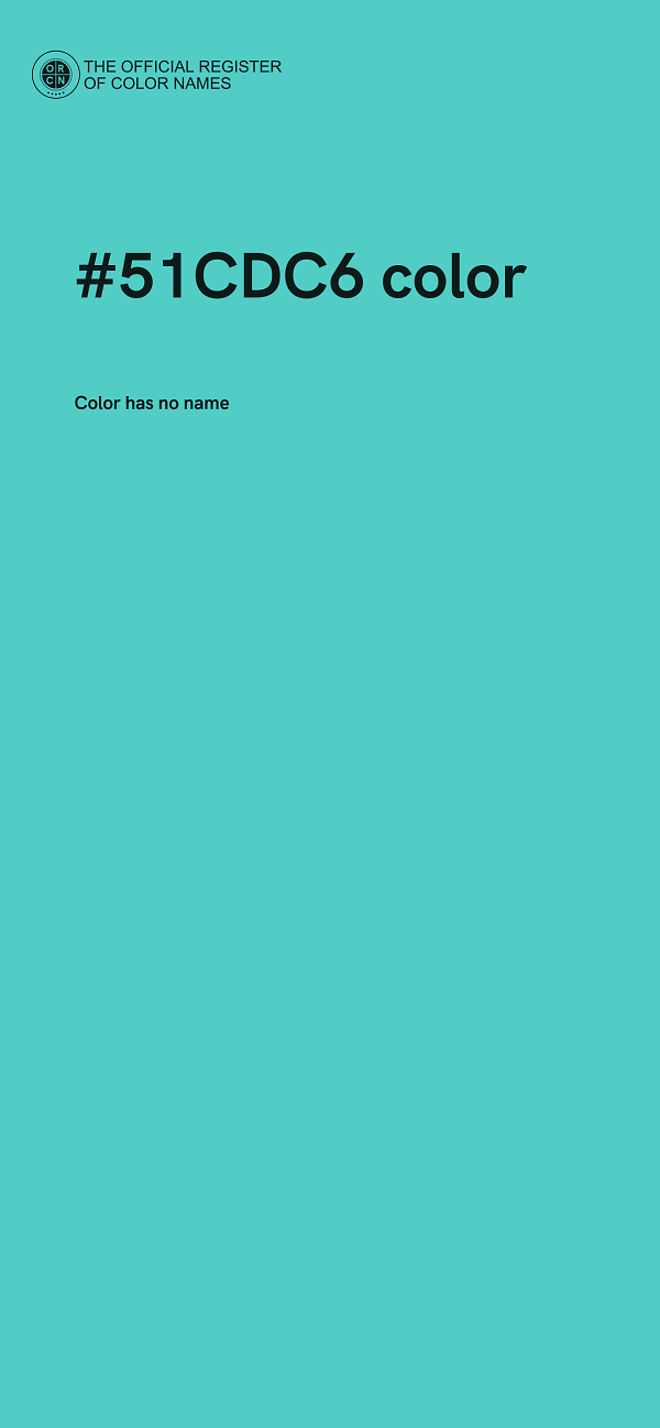 #51CDC6 color image