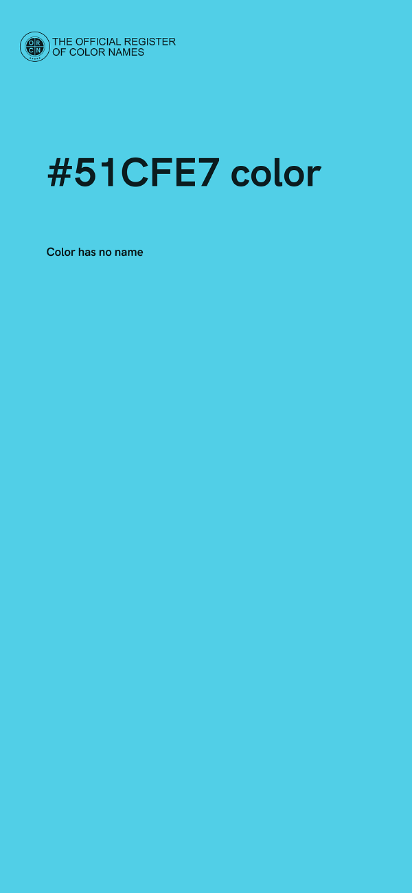 #51CFE7 color image
