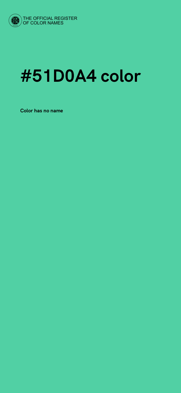 #51D0A4 color image