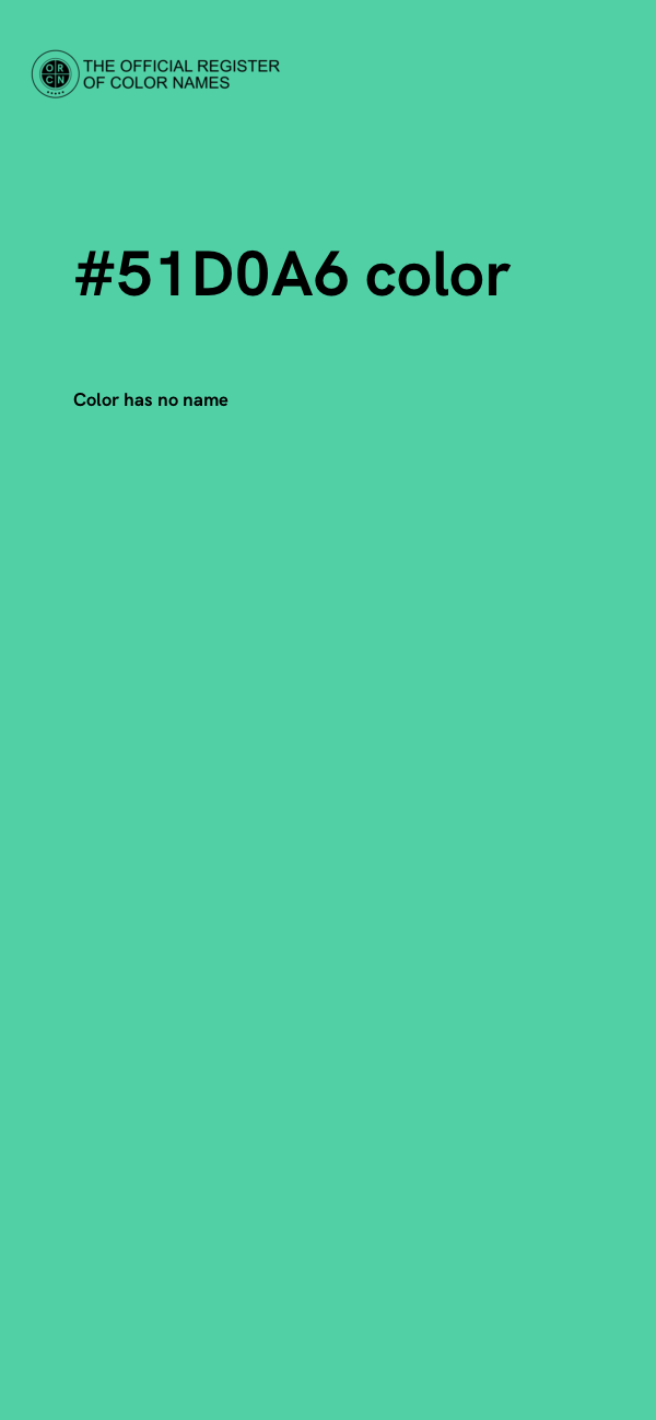 #51D0A6 color image