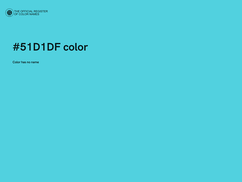 #51D1DF color image