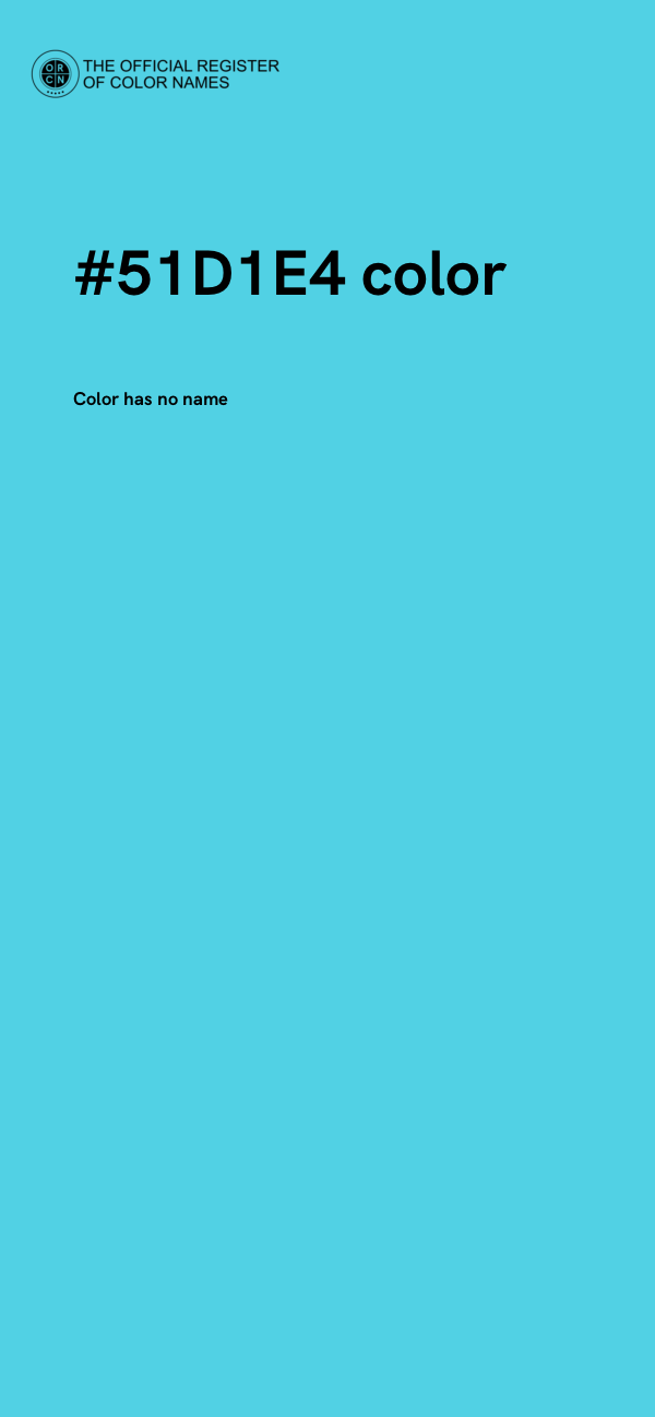 #51D1E4 color image