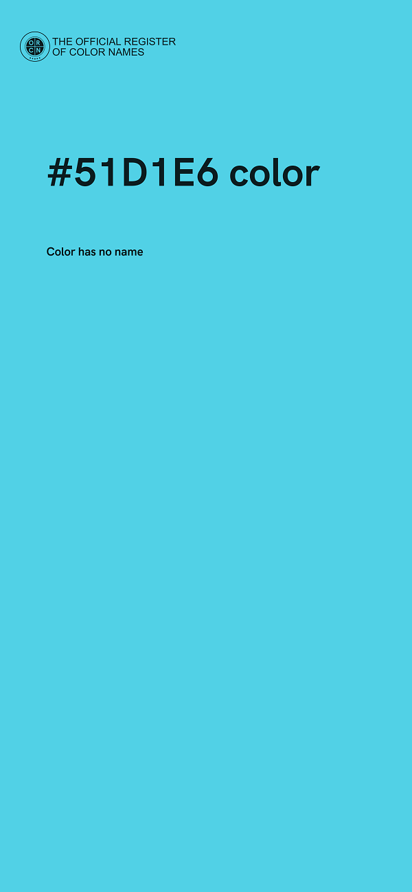 #51D1E6 color image