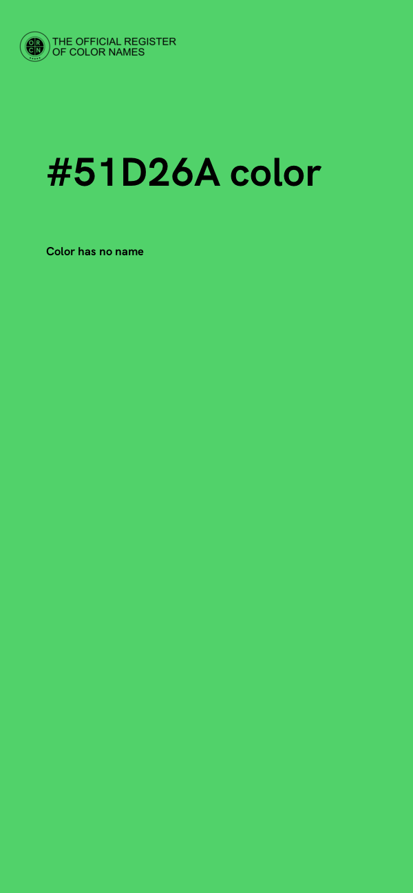 #51D26A color image