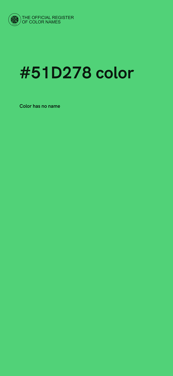 #51D278 color image