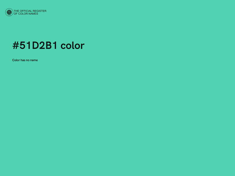 #51D2B1 color image