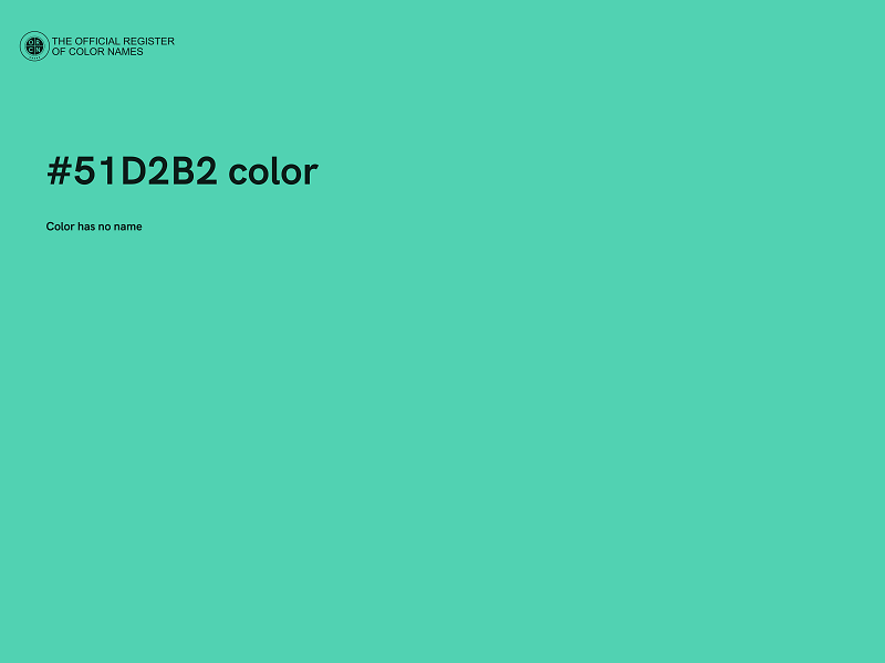 #51D2B2 color image