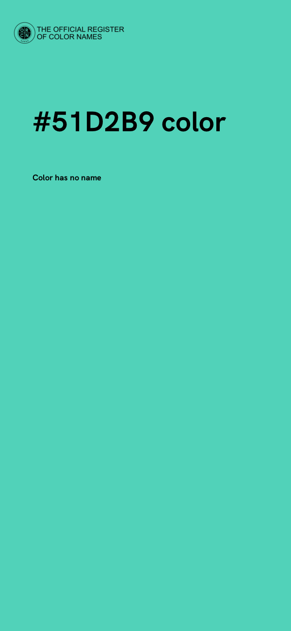 #51D2B9 color image