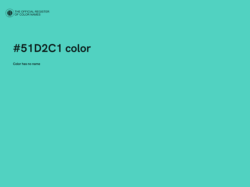 #51D2C1 color image