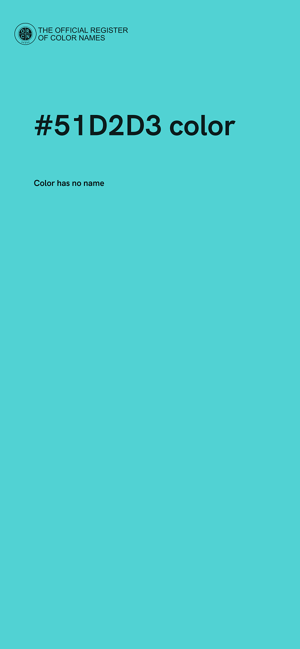 #51D2D3 color image