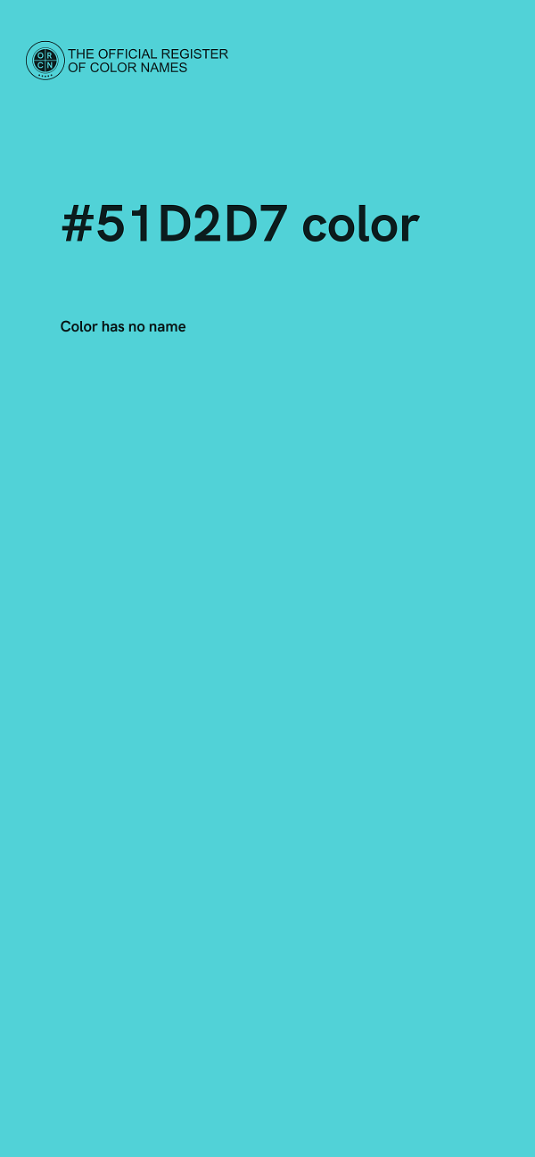 #51D2D7 color image