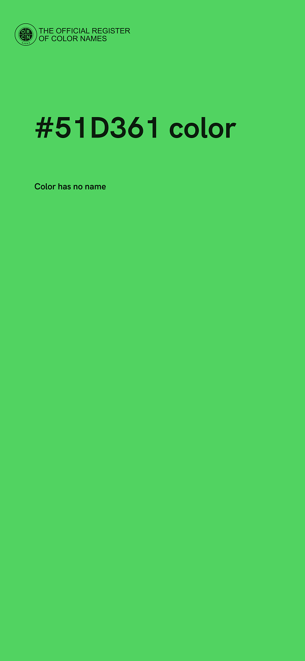 #51D361 color image
