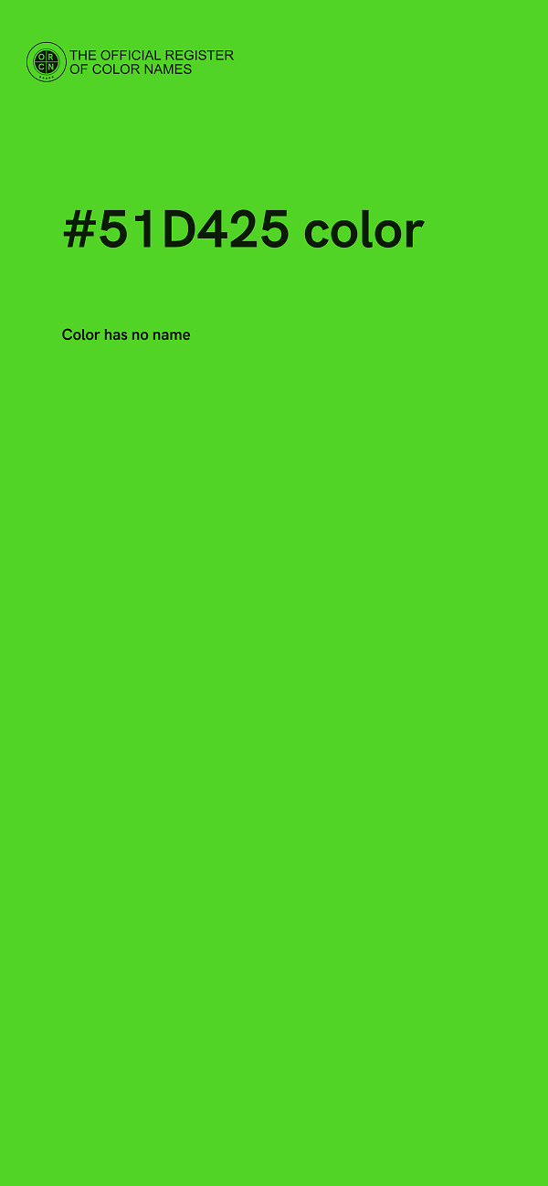 #51D425 color image