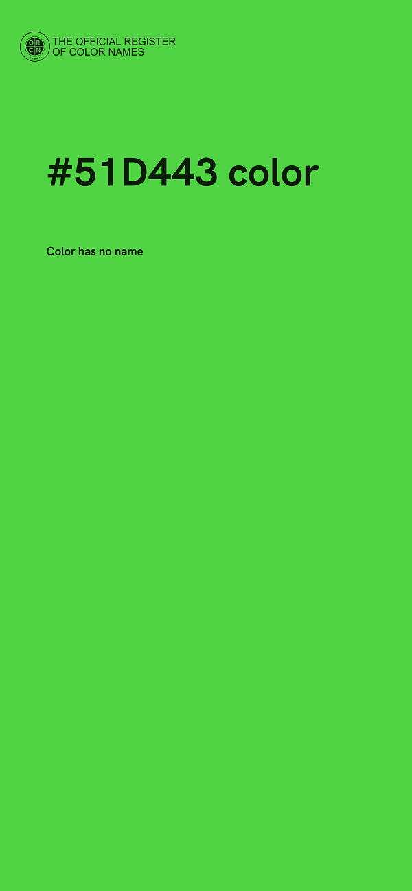 #51D443 color image