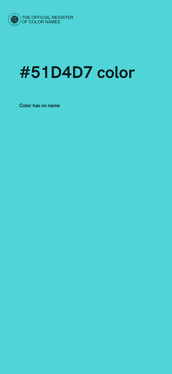#51D4D7 color image