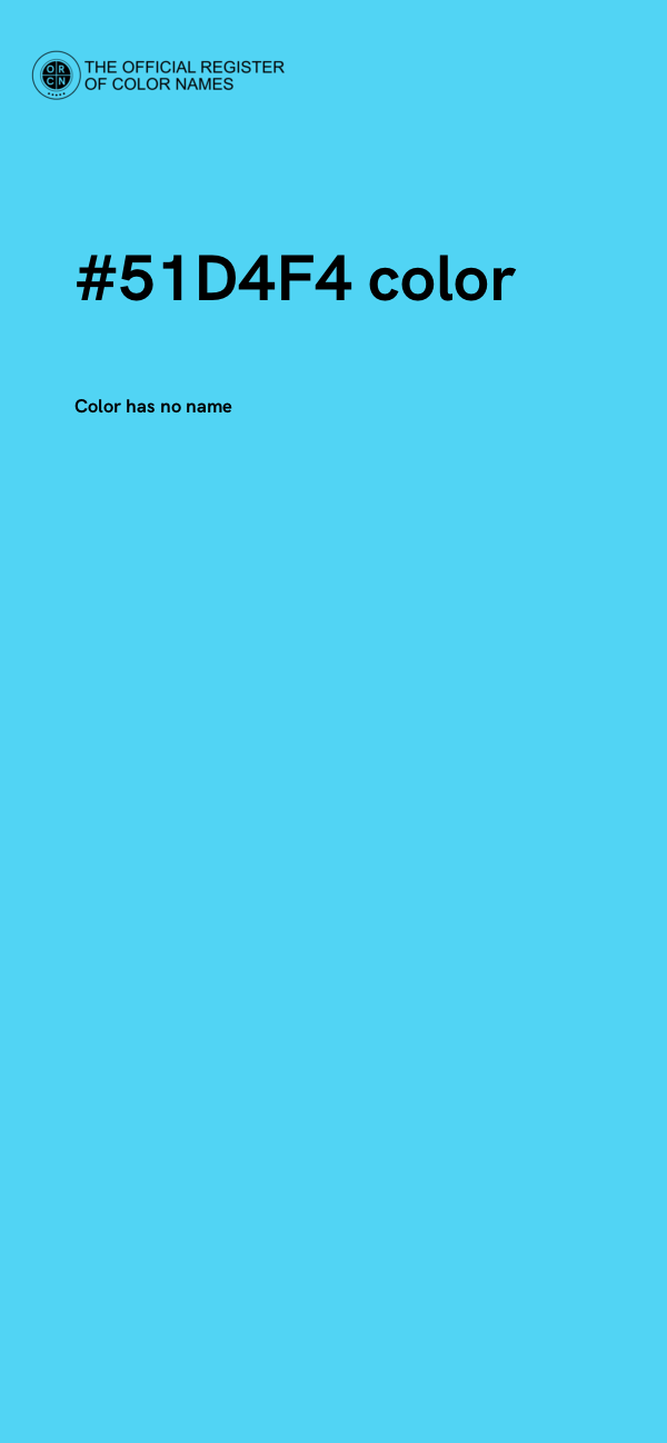 #51D4F4 color image
