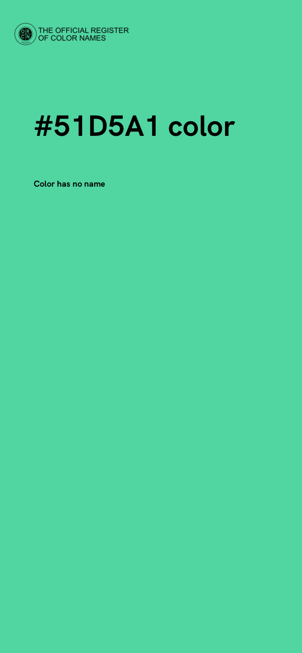 #51D5A1 color image