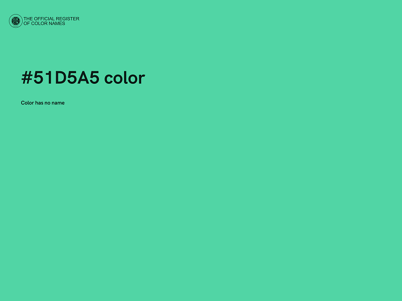 #51D5A5 color image