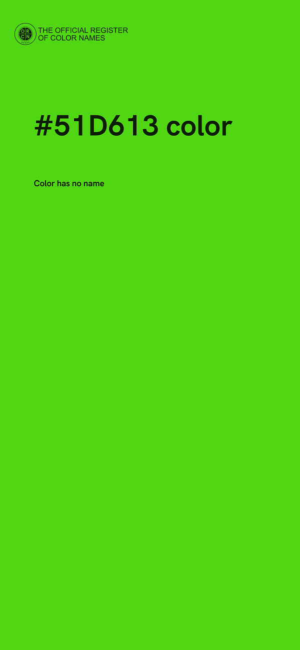 #51D613 color image