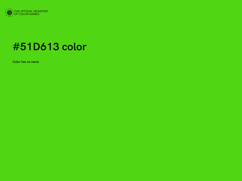 #51D613 color image
