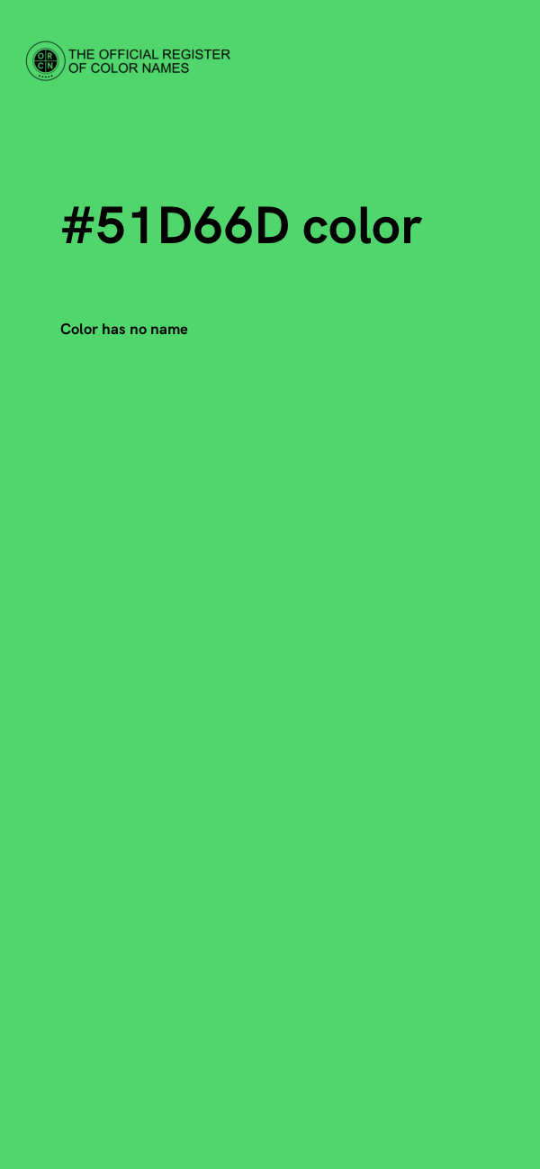 #51D66D color image