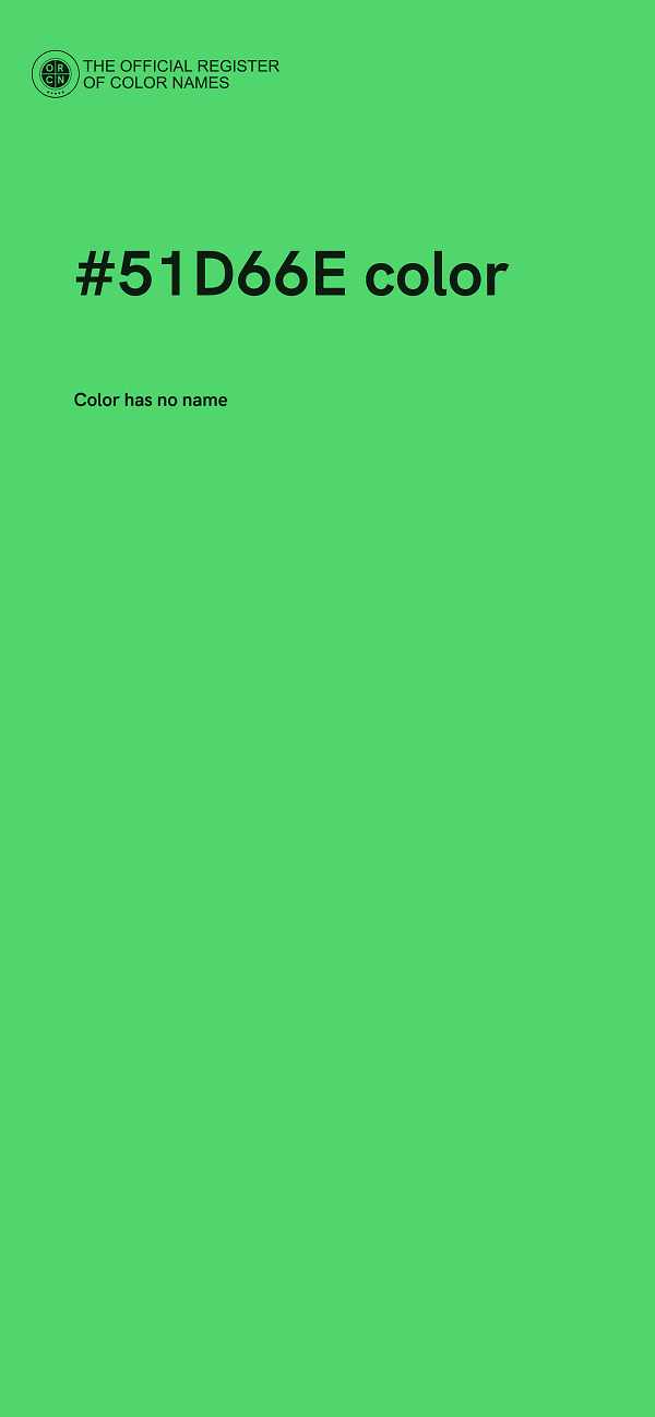 #51D66E color image