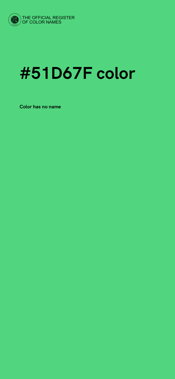 #51D67F color image