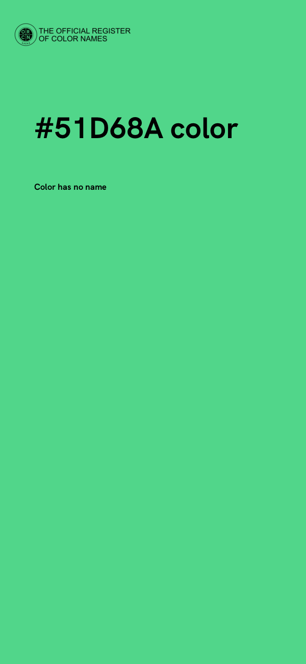 #51D68A color image
