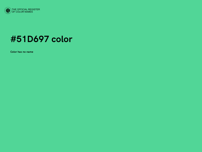 #51D697 color image